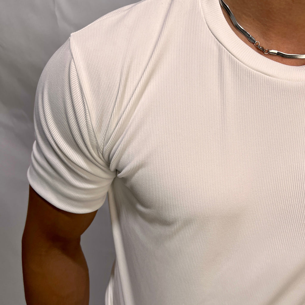 Ribbed Sleeveless T-Shirt