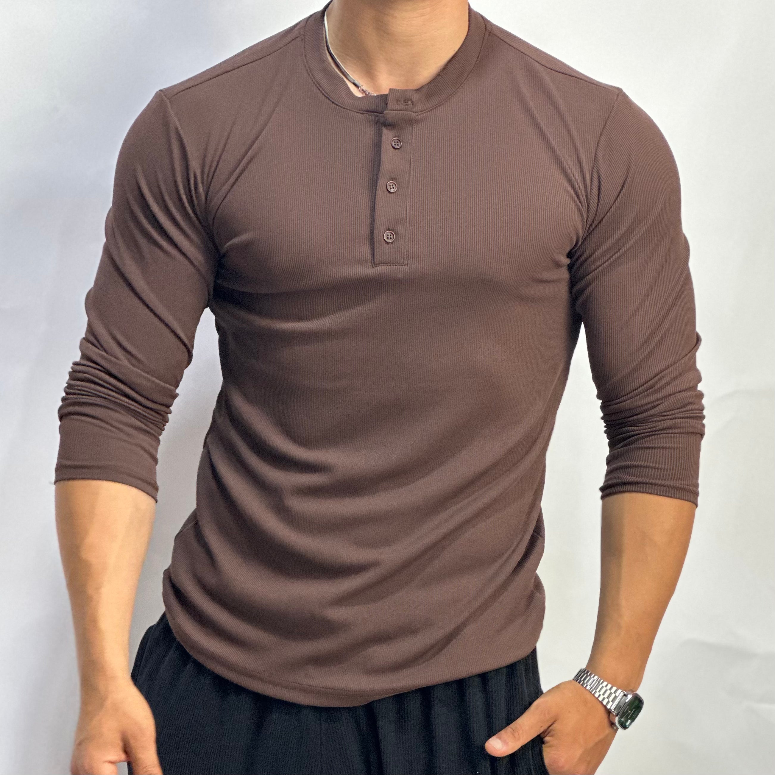 Long sleeves Henley shirt