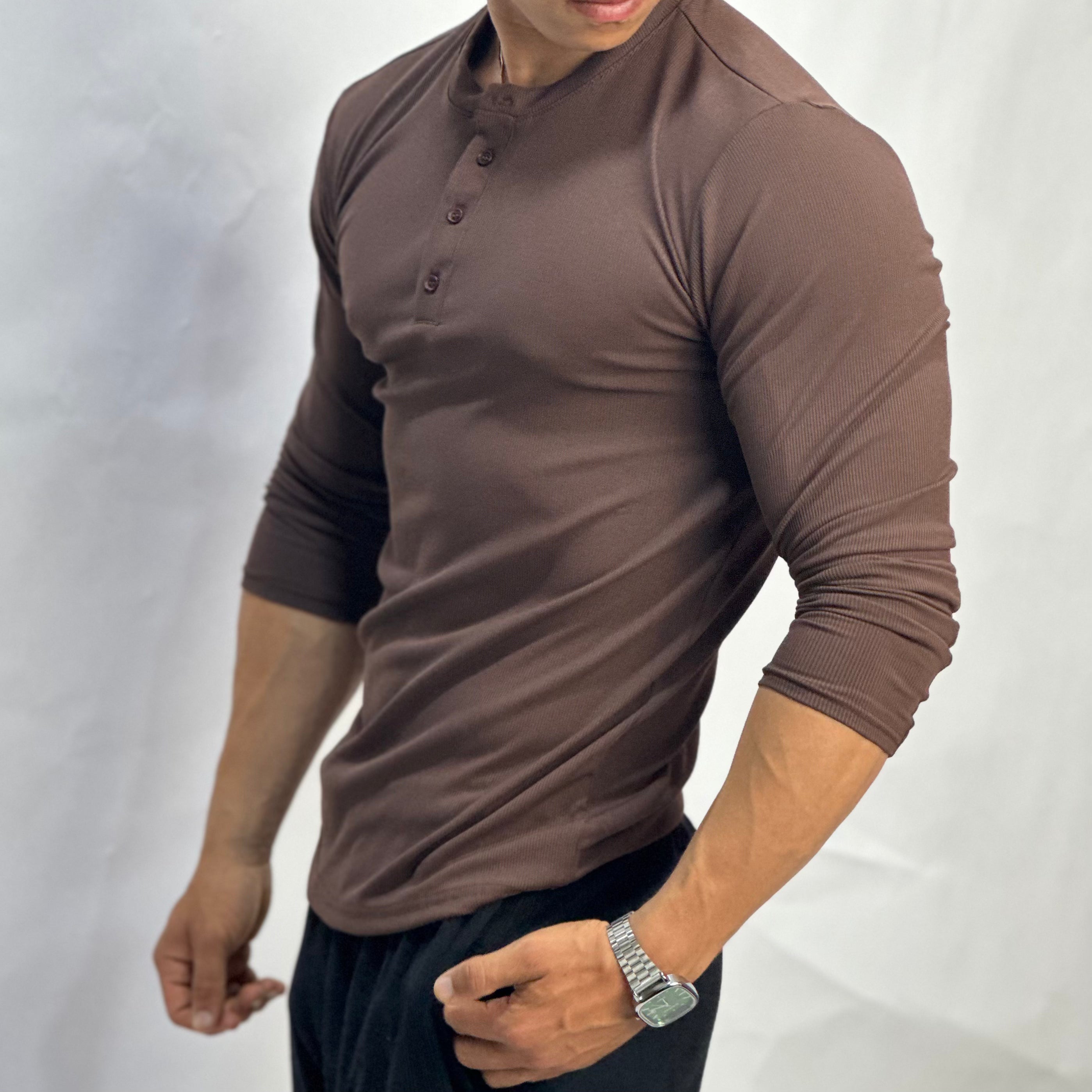 Long sleeves Henley shirt