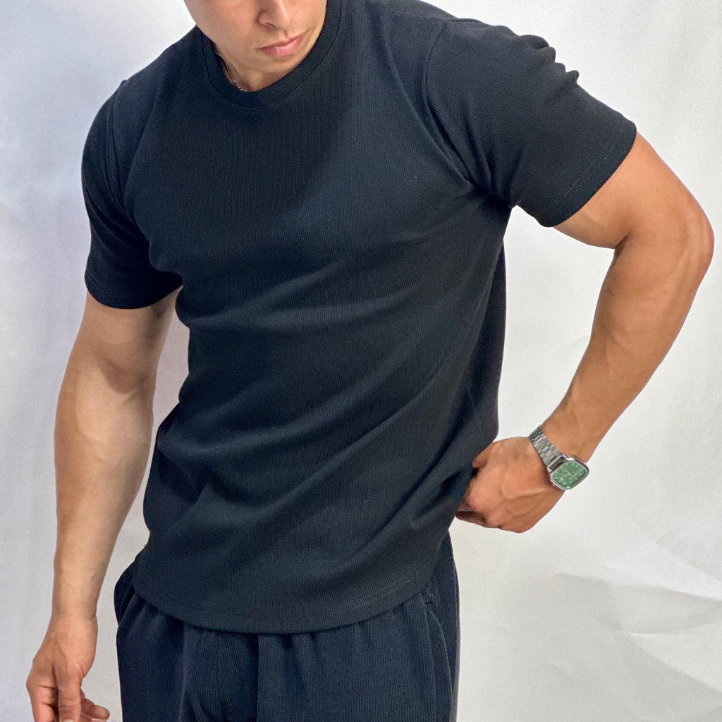 Ribbed Sleeveless T-Shirt