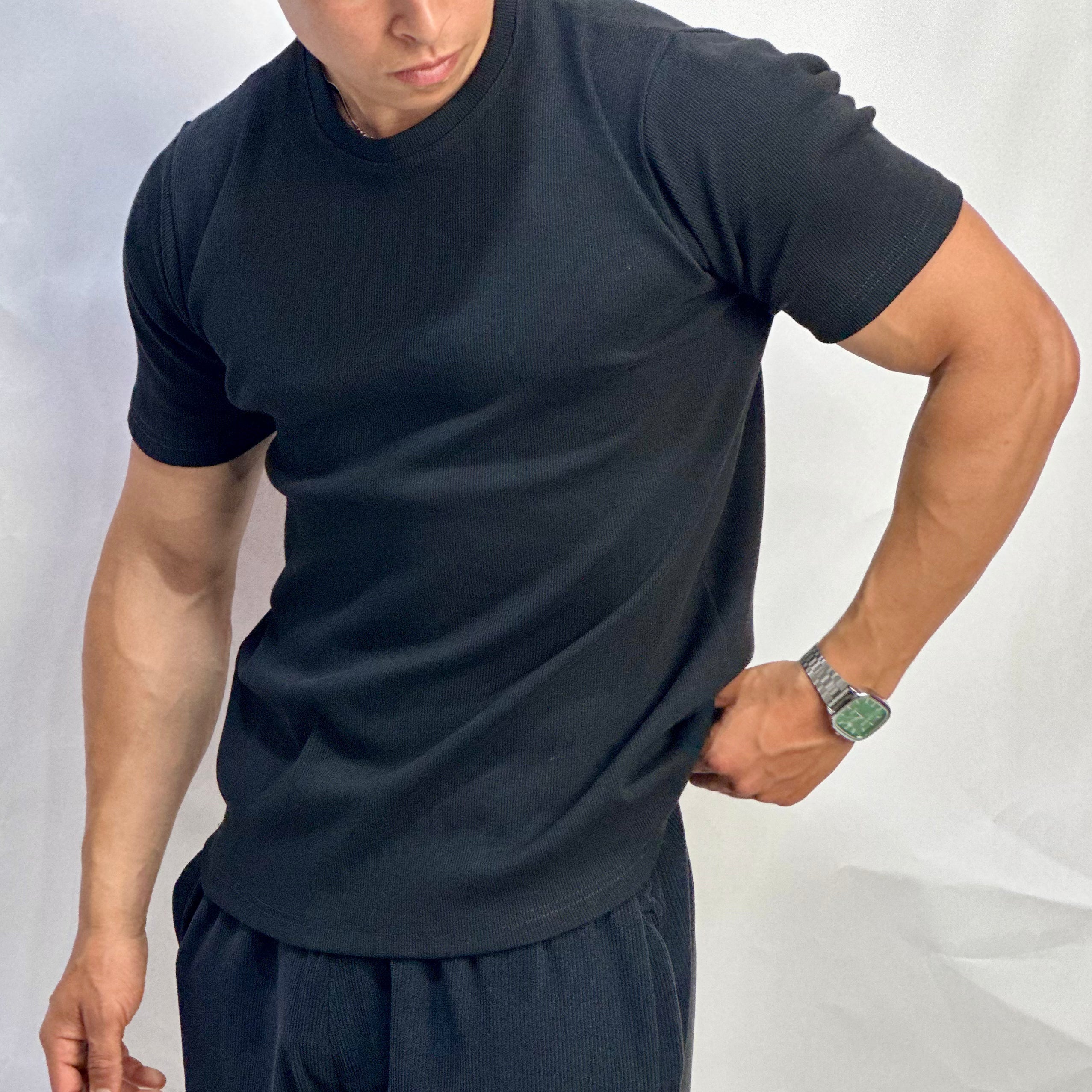 Ribbed Sleeveless T-Shirt