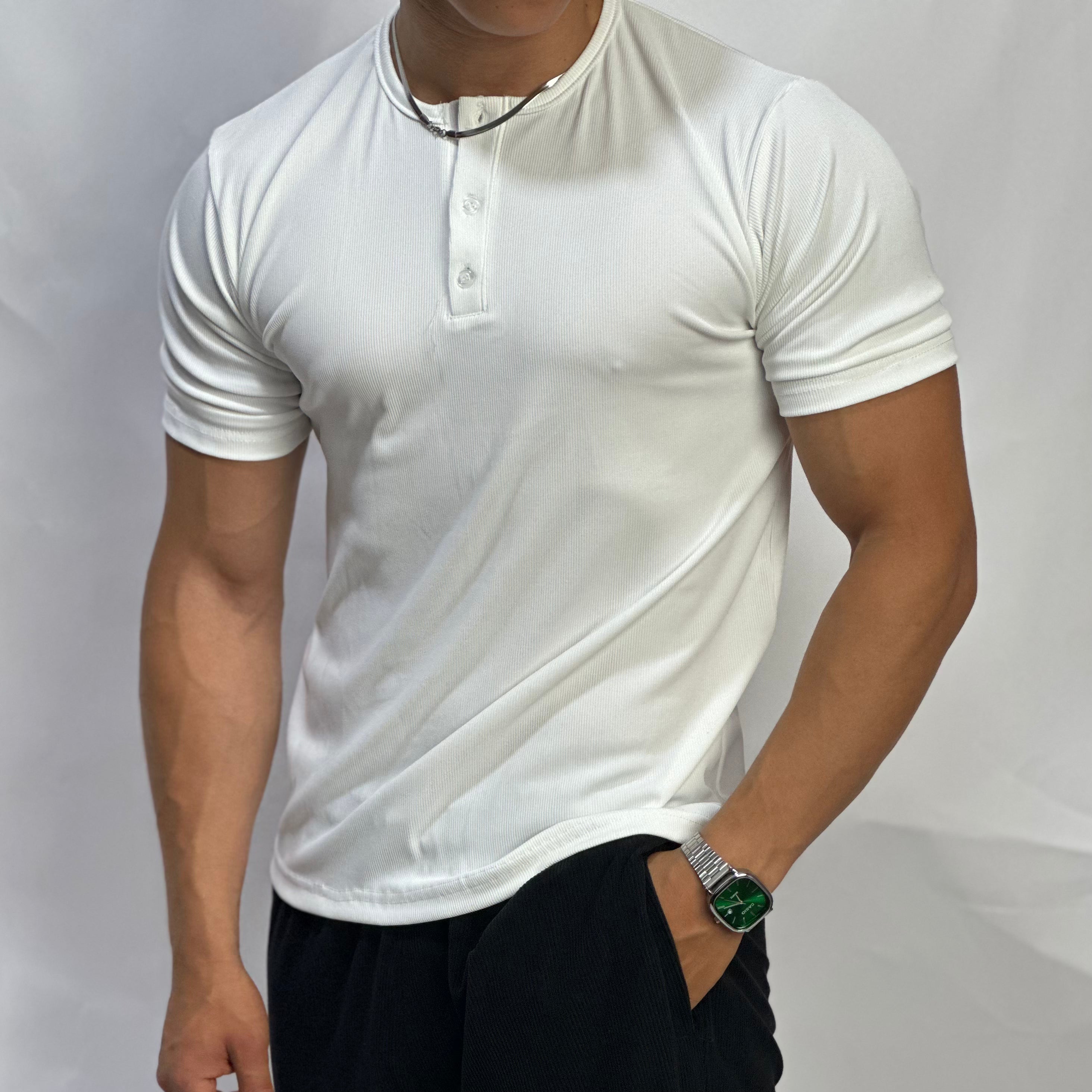 Short sleeves Henley shirt