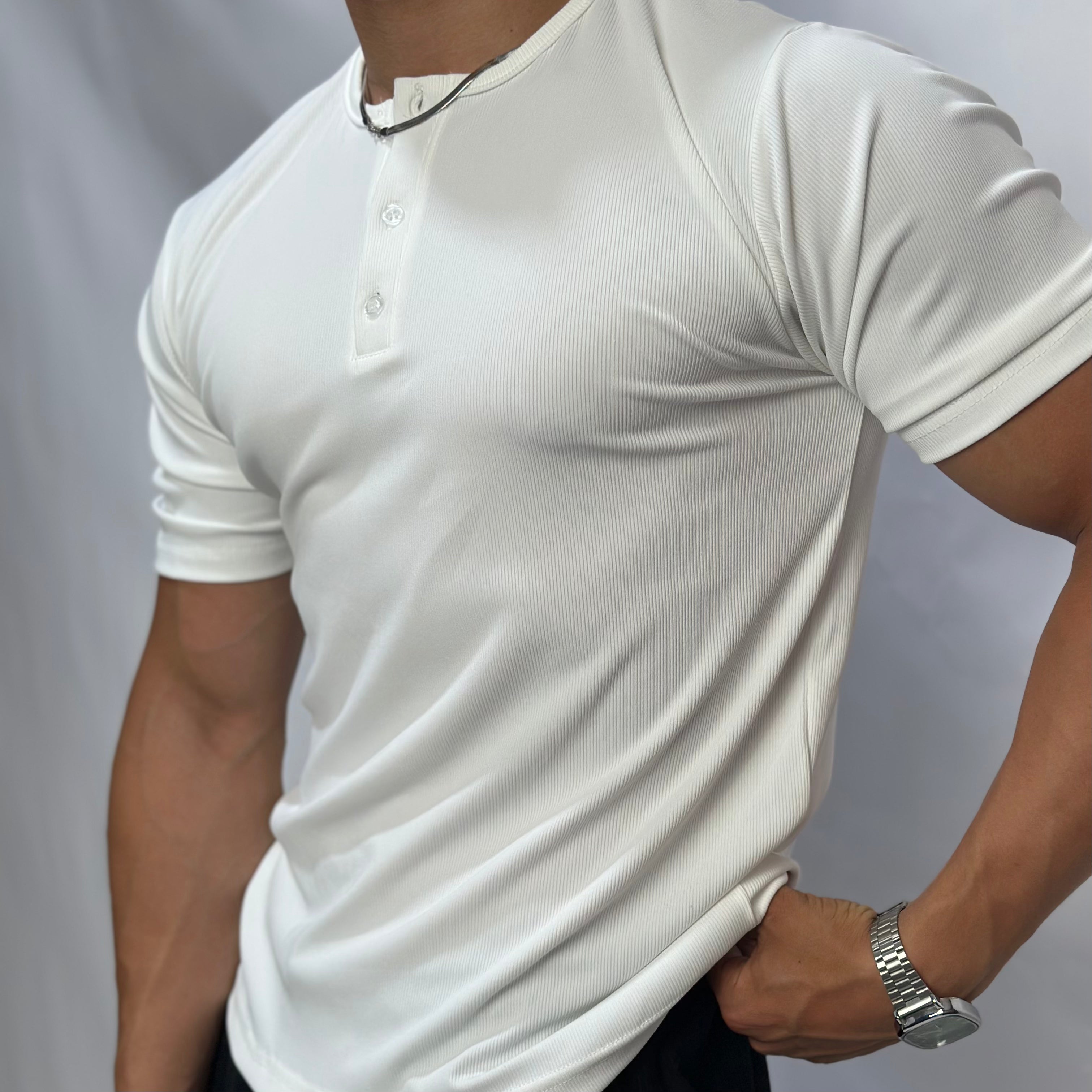 Short sleeves Henley shirt