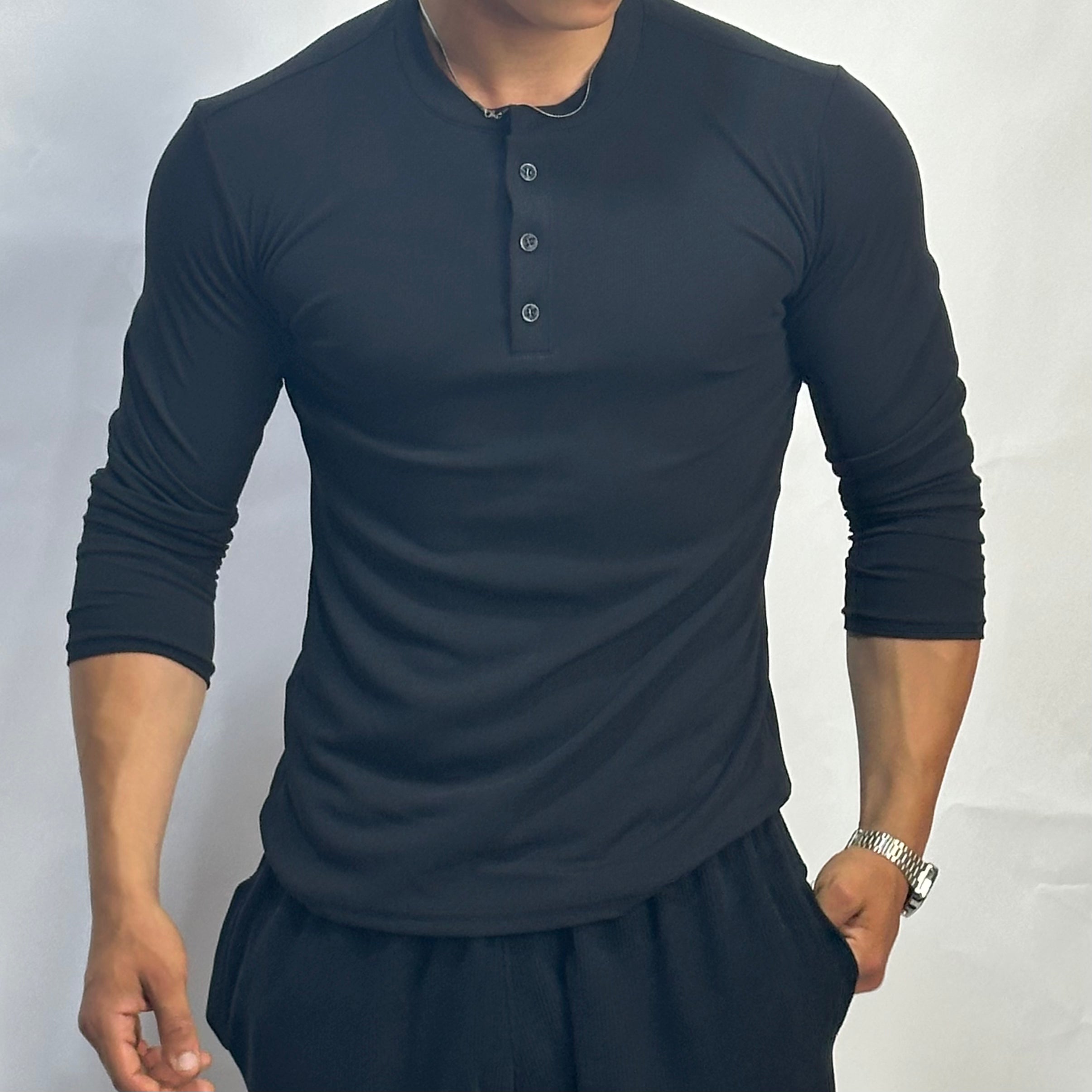 Long sleeves Henley shirt