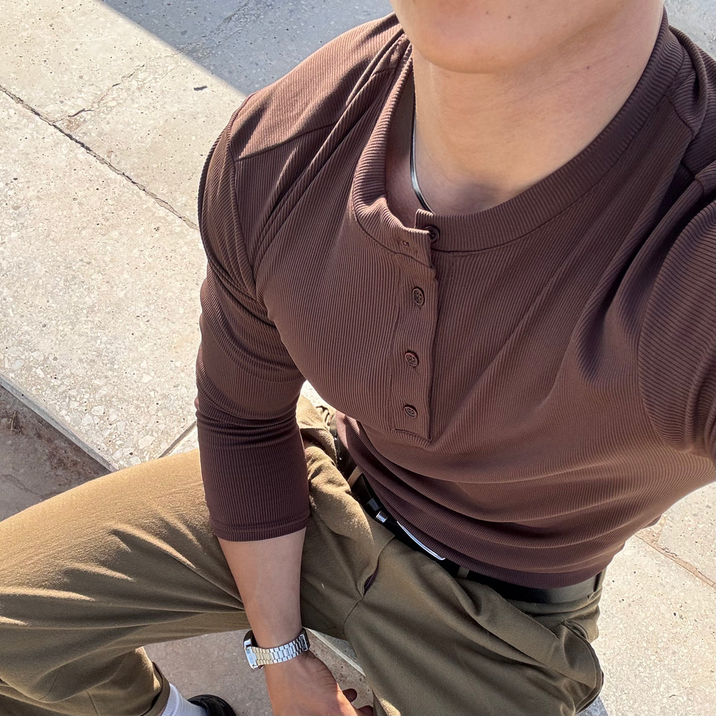 Long sleeves Henley shirt