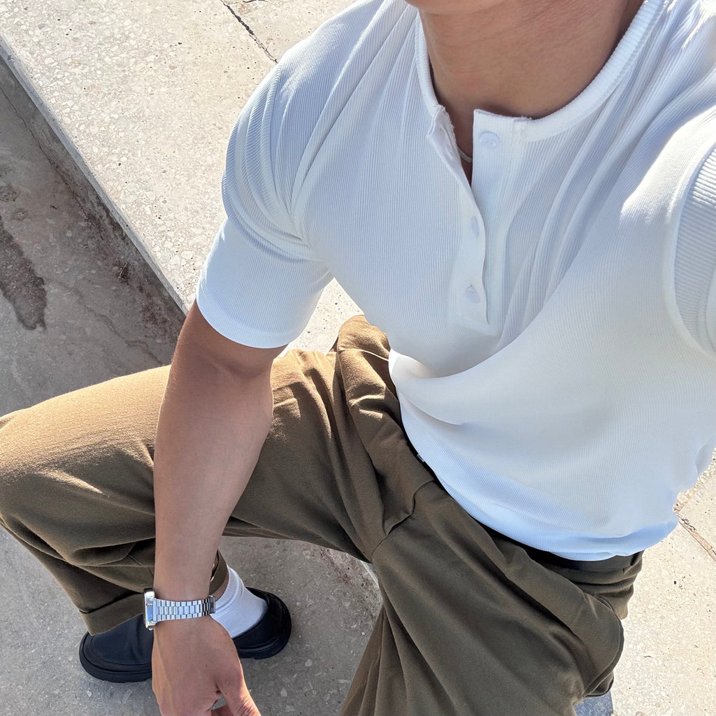 Short sleeves Henley shirt
