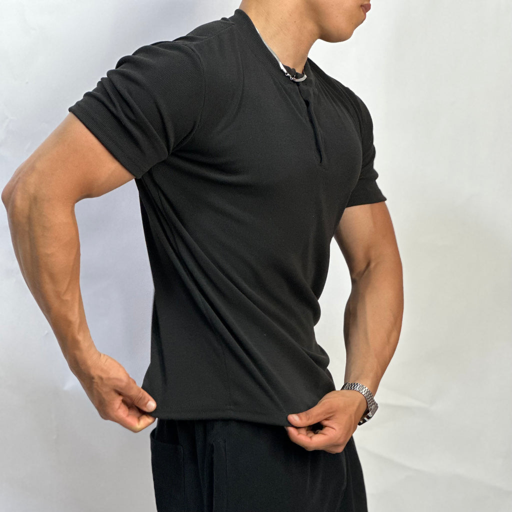Short sleeves Henley shirt