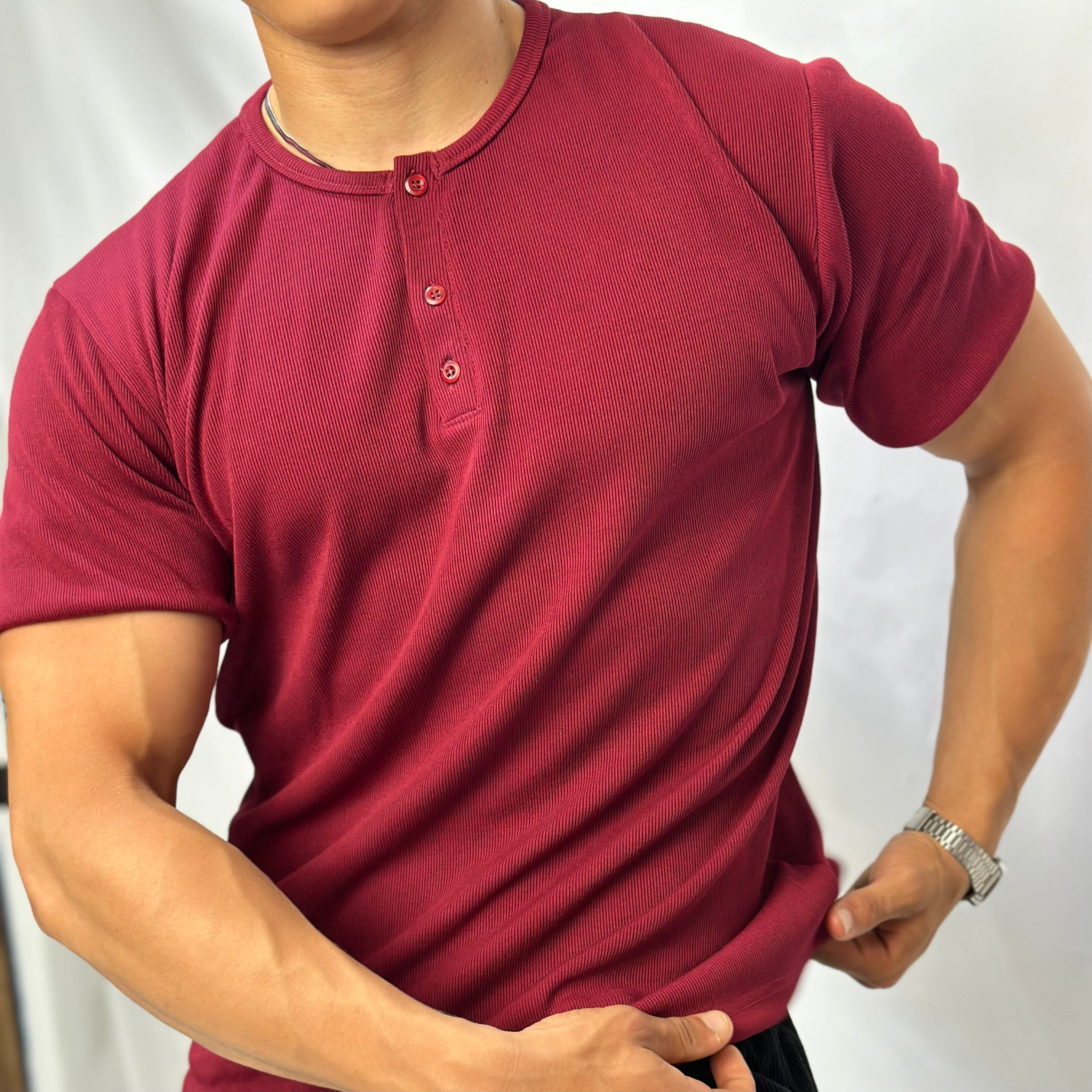Short sleeves Henley shirt